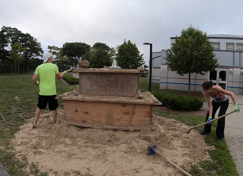 asics sand sculpture