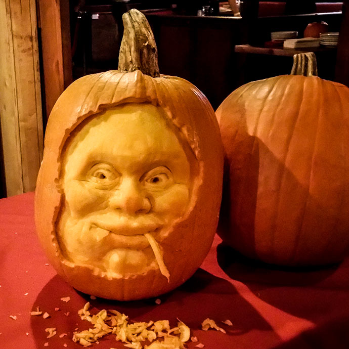 Professional pumpkin carving
