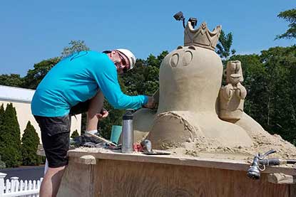Sand Sculpting process 3