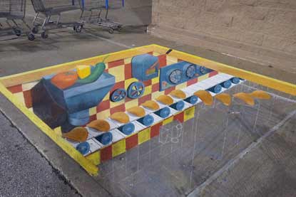 3D sidewalk art